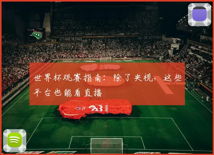 世界杯观赛指南:除了央视,这些平台也能看直播